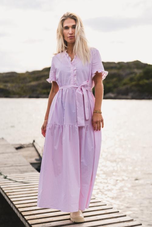 Ida Maja 2/4 Shirt Dress - Bright White/Lilac