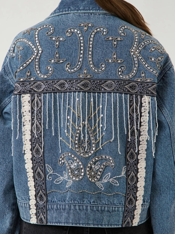 Vision Embroidery Denim Jacket - Image 2