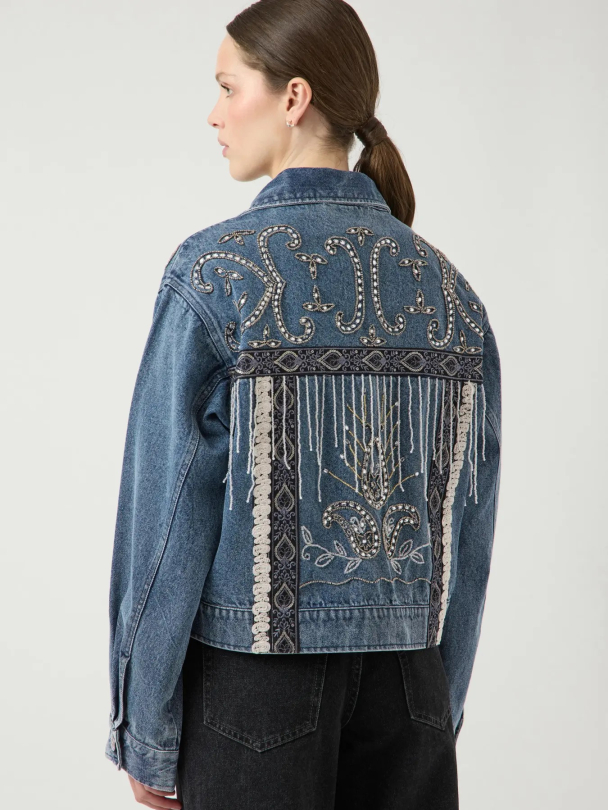 Vision Embroidery Denim Jacket - Image 1