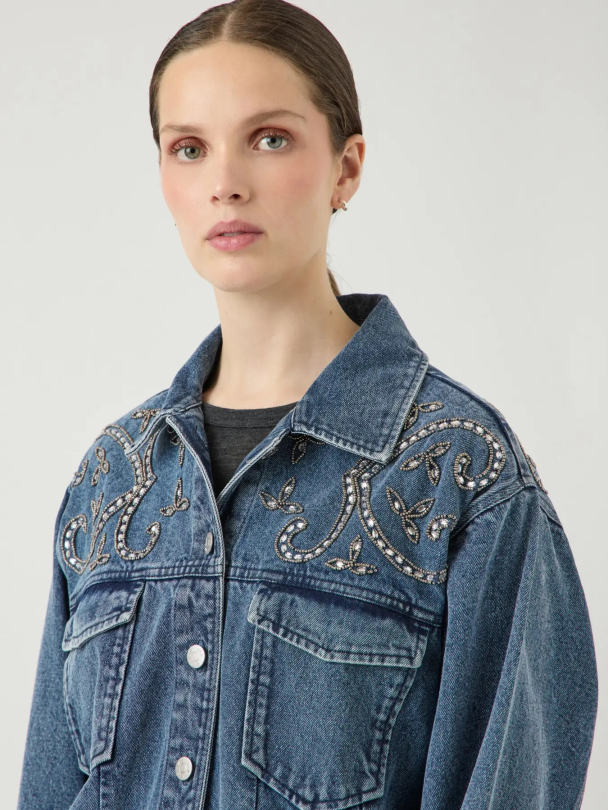 Vision Embroidery Denim Jacket - Image 3