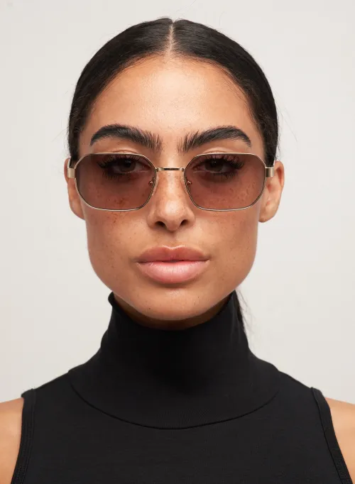 Hannah - Gold/Smokey Brown 