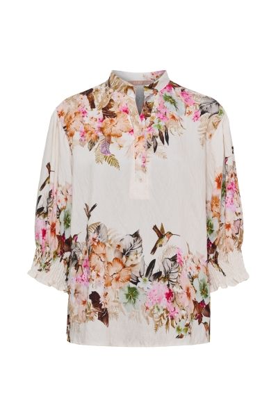 Melisande Bluse Beige/rosa