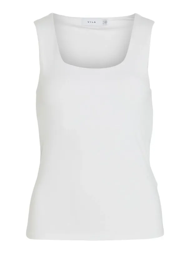 Kenza U-Neck Tank Top - Optical Snow  - Image 1