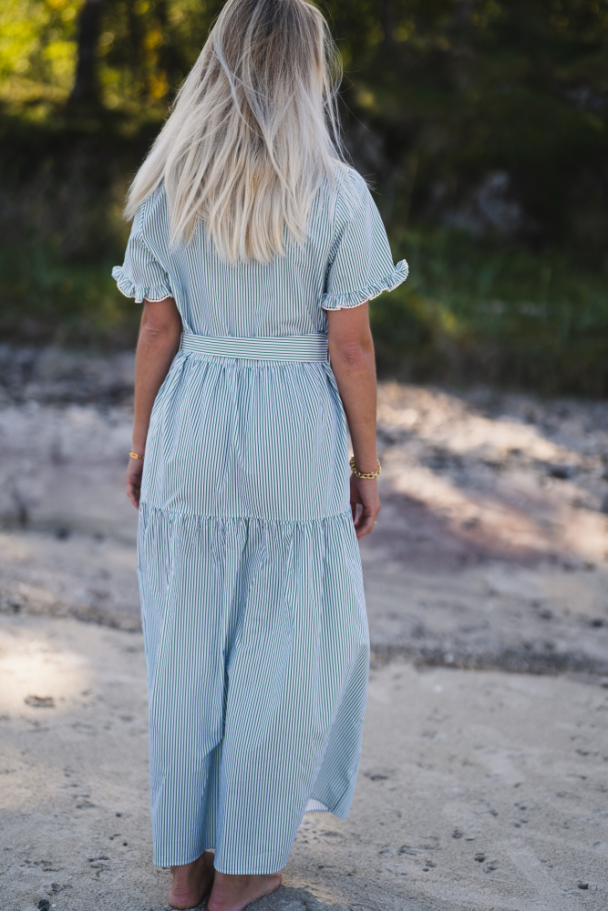 Ida Maja 2/4 Shirt Dress - Bright White/English Ivy - Image 2
