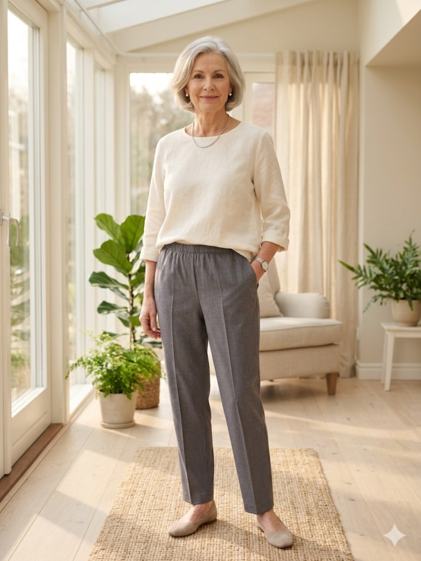 Sofie Bukse Grå 2470 - Image 1