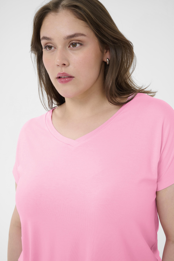 Kaffe Curve Jena t-skjorte med strikk - Image 4