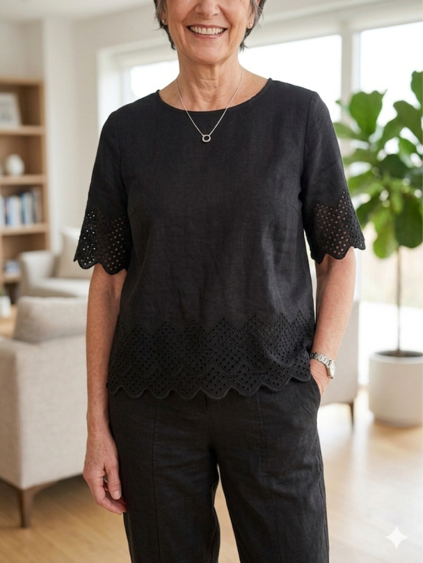 Topp Lin 220329 Svart - Image 1