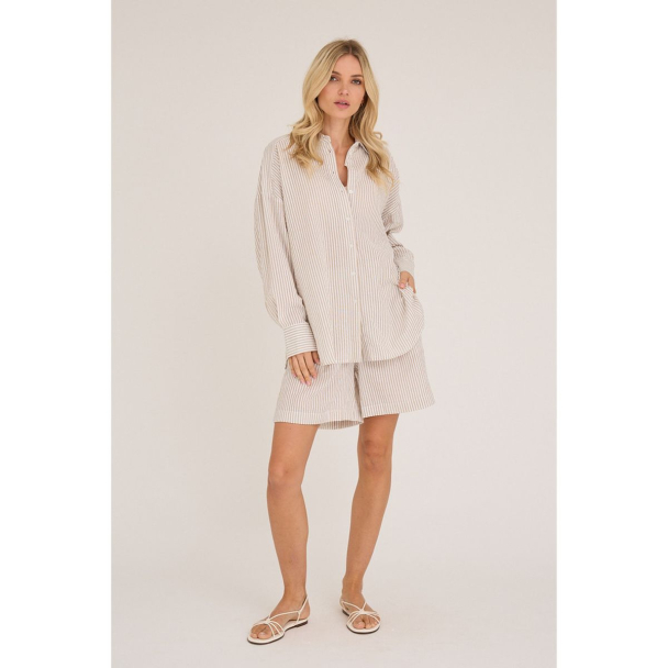 Sonja New Shirt - Sand/White  - Image 2