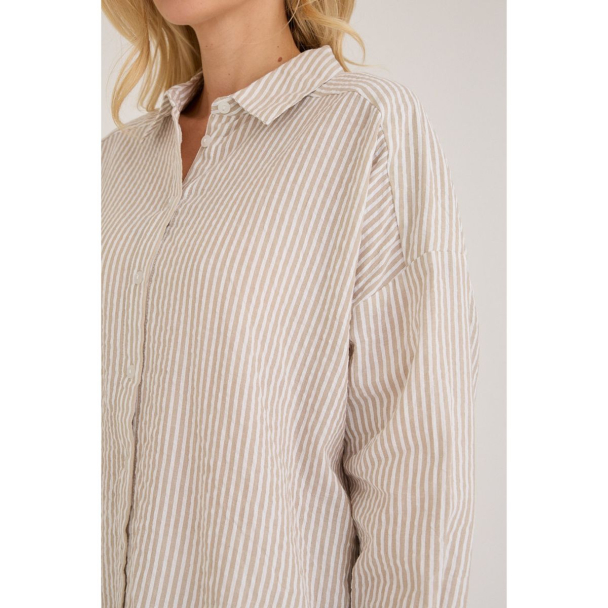 Sonja New Shirt - Sand/White  - Image 3