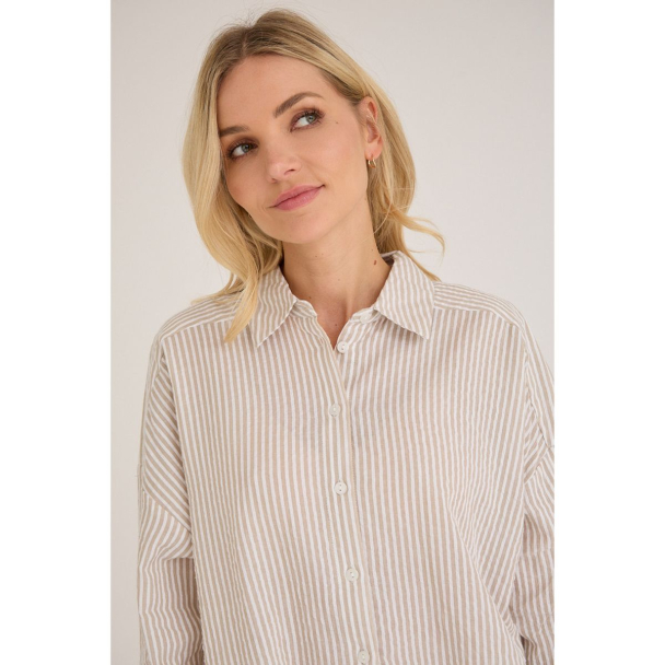 Sonja New Shirt - Sand/White  - Image 4
