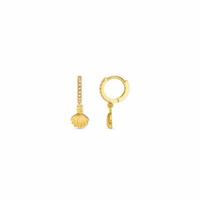 Pearl & Shell micro hoop 