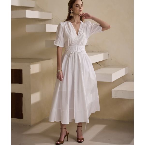 Maria Dress - Sugar White 