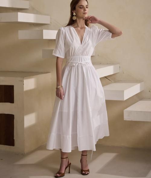 Maria Dress - Sugar White 