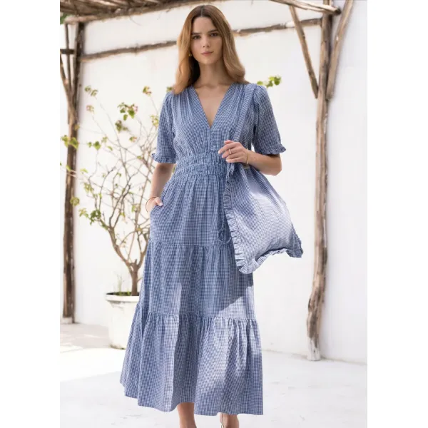 Mina Dress - Misty Blue 