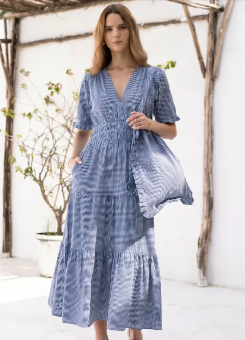 Mina Dress - Misty Blue 