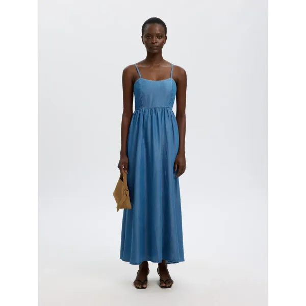Janna Regular Ankle Dress - Medium Blue Denim