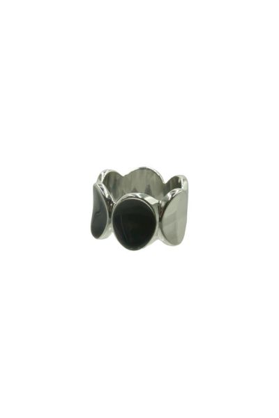 Skjerf Ring Sølv m/svart 148590