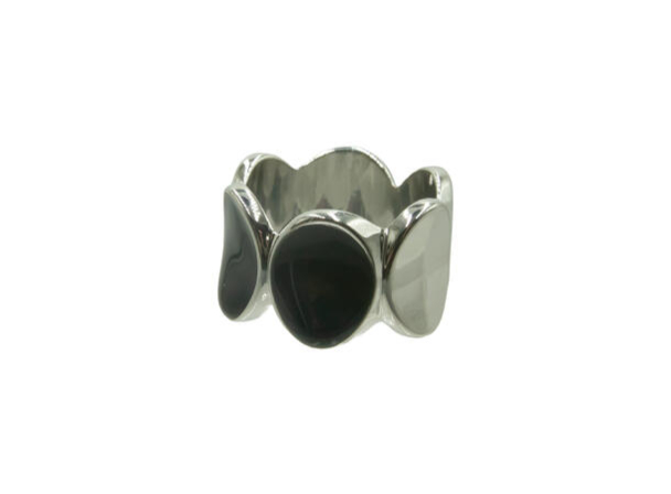 Skjerf Ring Sølv m/svart 148590