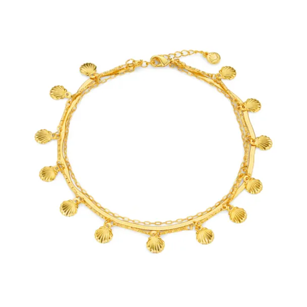 Shell Fringe Multi-Row Anklet - Image 1