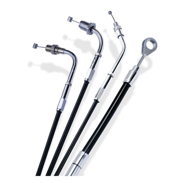 Barnett, throttle (pull) cable. Black. +16"