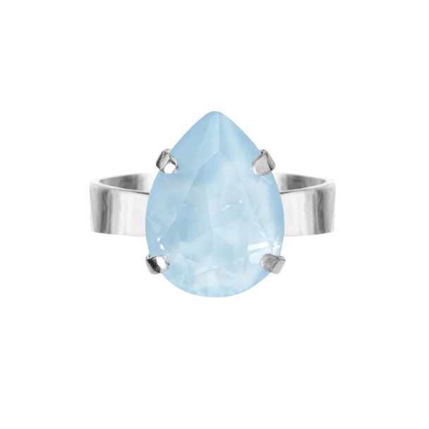 Mini Drop Ring - Rhodium Sky Ignite