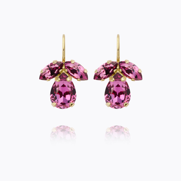 Petite Timo Earrings Gold - Dark Rose 