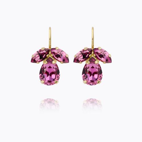 Petite Timo Earrings Gold - Dark Rose 