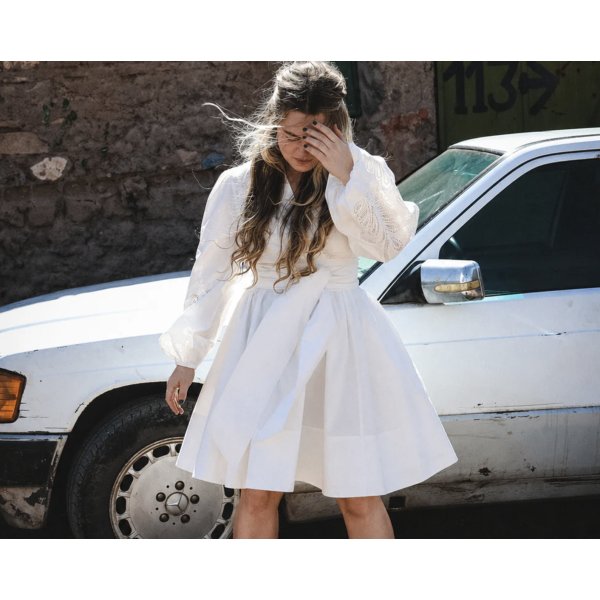 Poplina Dress - Off White