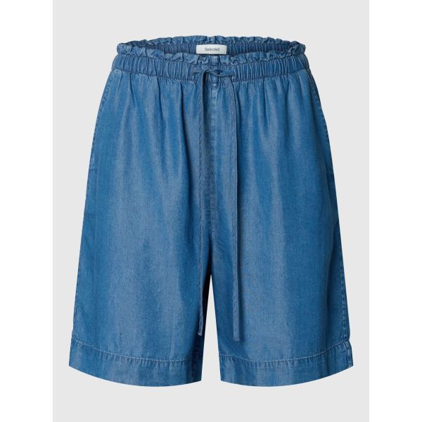 Janna Elastic String Shorts - Blue 