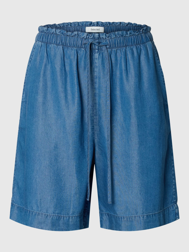 Janna Elastic String Shorts - Blue  - Image 2