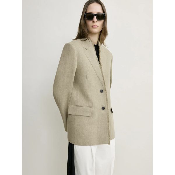 Raw Lapel Jacket Beige