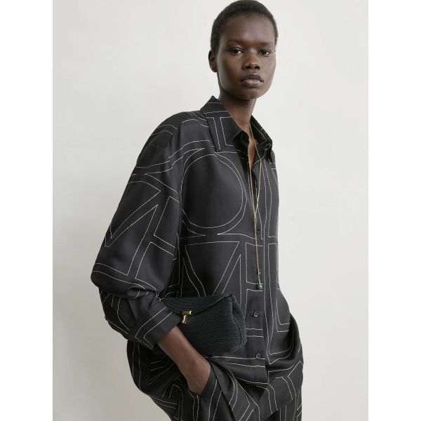 Classic Embroidered Shirt Black