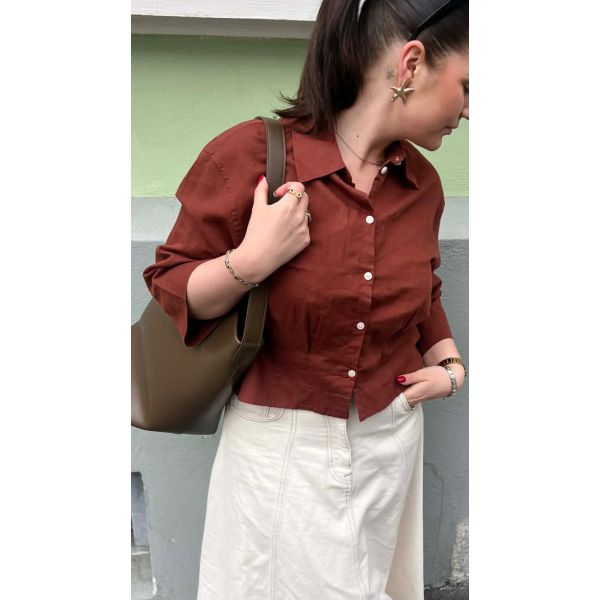 Cleo 3/4 Cropped Shirt