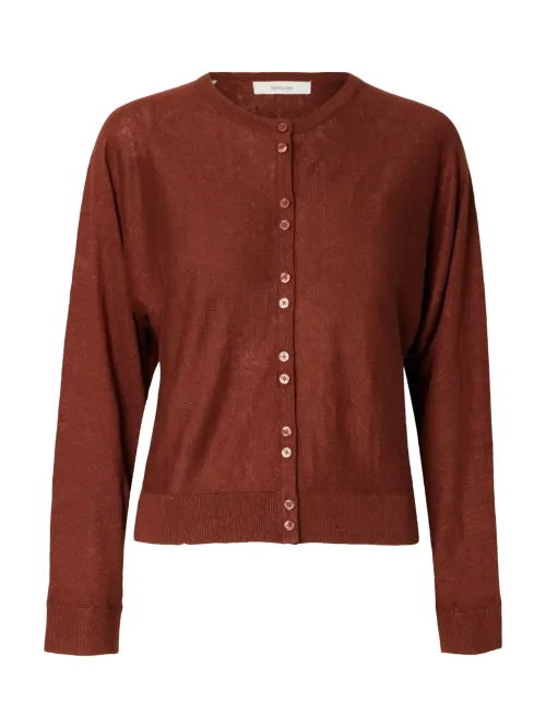 Janne Linen Bat Cardigan
