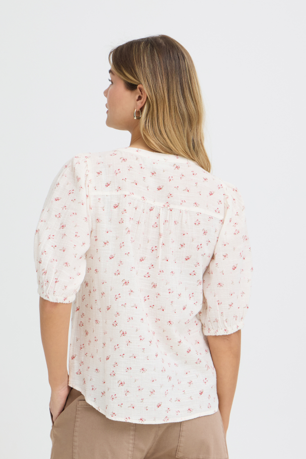 FRbobbi Bluse Blomster Rød - Image 2