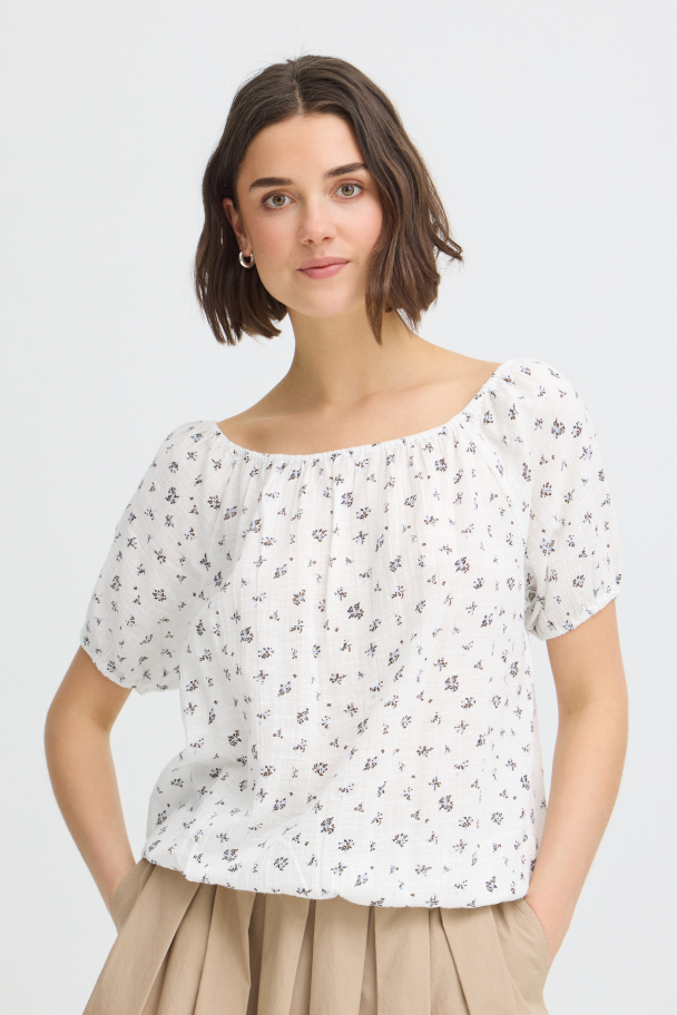 FRbobbi T-skjorte Blomster Blå - Image 1
