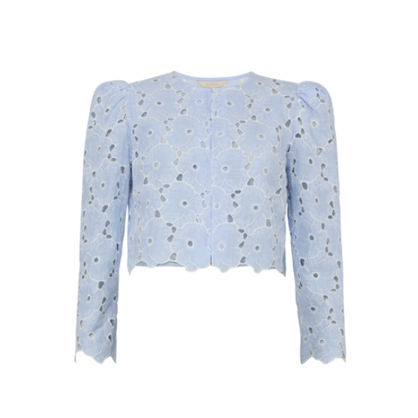 Broderie Anglaise Jacket - Light Blue