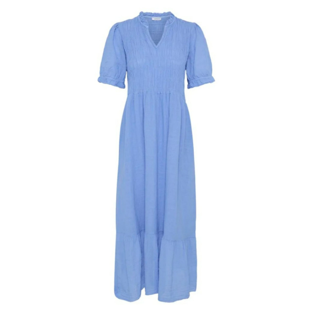 SBAlexa long solid dress, blå - Image 1