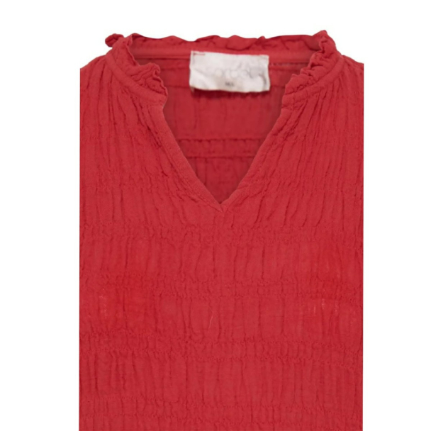 SBAlexa long solid dress, rød - Image 3