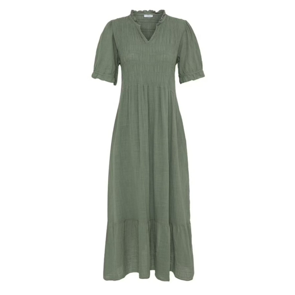 SBAlexa long solid dress, grønn - Image 1