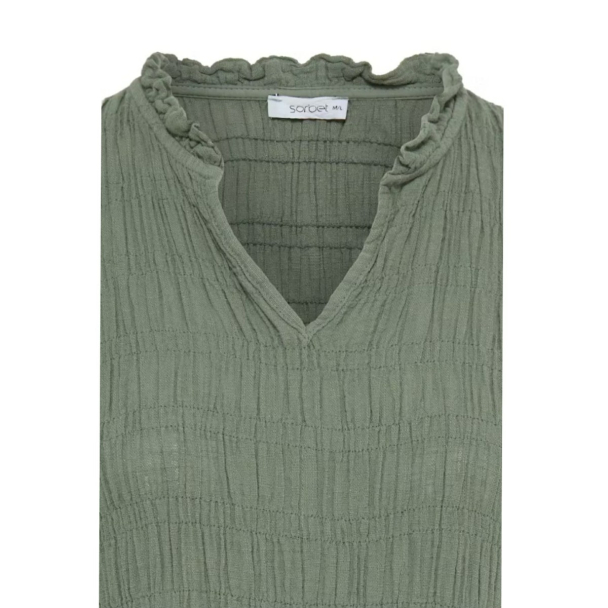 SBAlexa long solid dress, grønn - Image 3