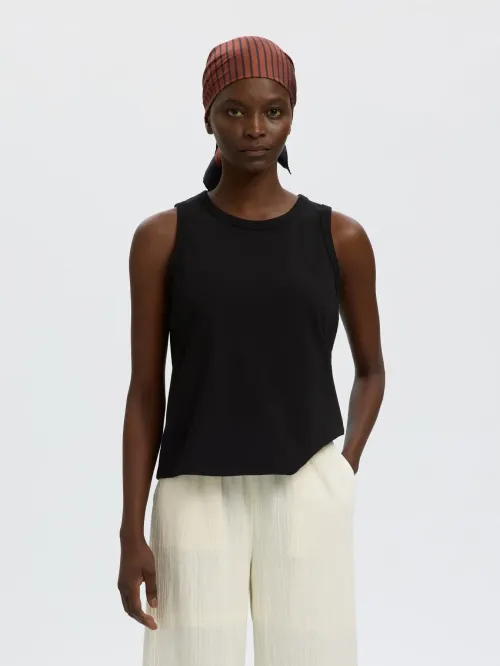 Essential Boxy Tank Blk