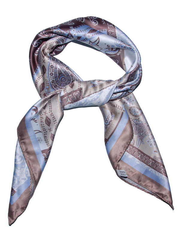 Skjerf Paisley Beige/blå 772212 - Image 1