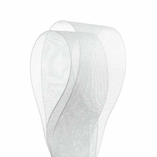 Organzabånd 40mm Hvit PRIS PR METER