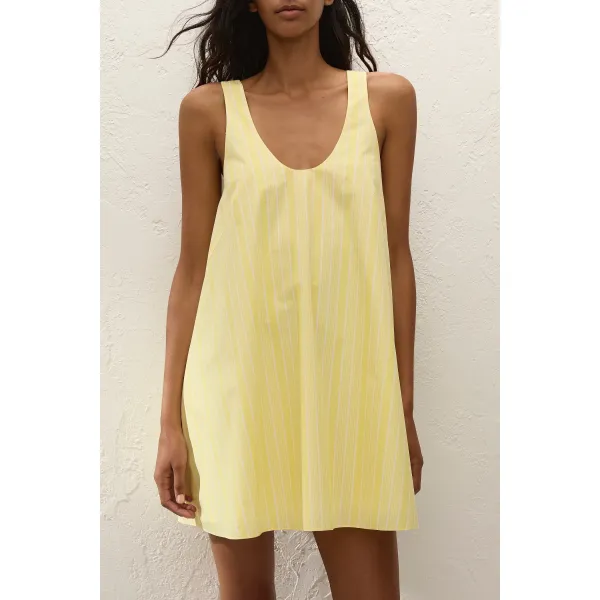 Tula Mini Dress - Elisa Daffodil Stripe 