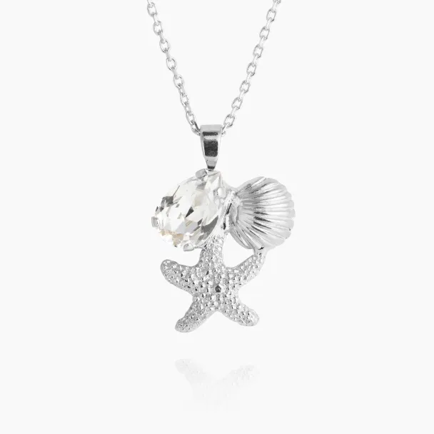 Seascape Necklace Rhodium - Crystal 