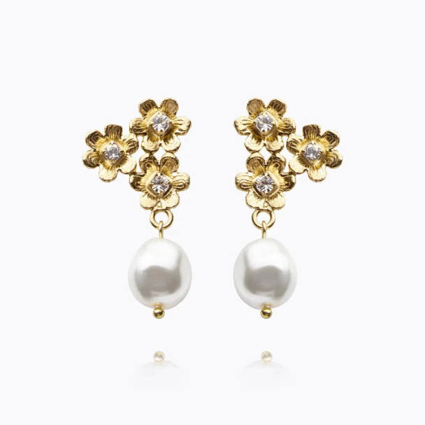 Juni Earrings Gold - Crystal 