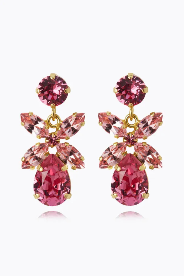 Mini Dione Earrings - Burgundy/Vintage Rose 