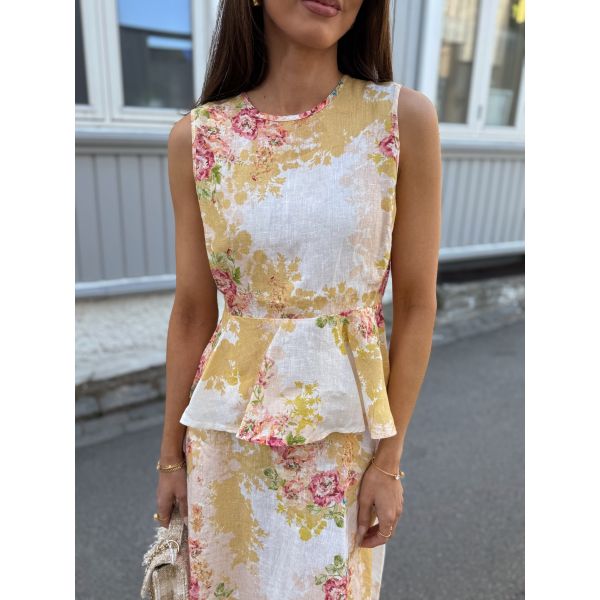 Linen Flounce Top - Amore