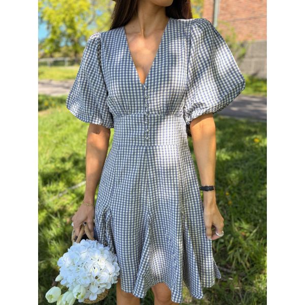 Bianca Dress - Misty Blue 